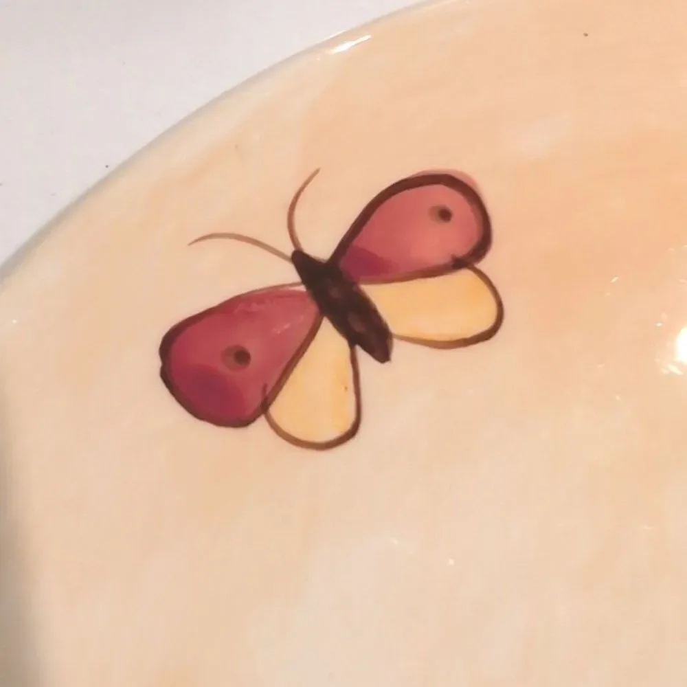 Vintage Pier 1 Imports Round Provence Hand Painted Earthenware Hot Plate Trivet